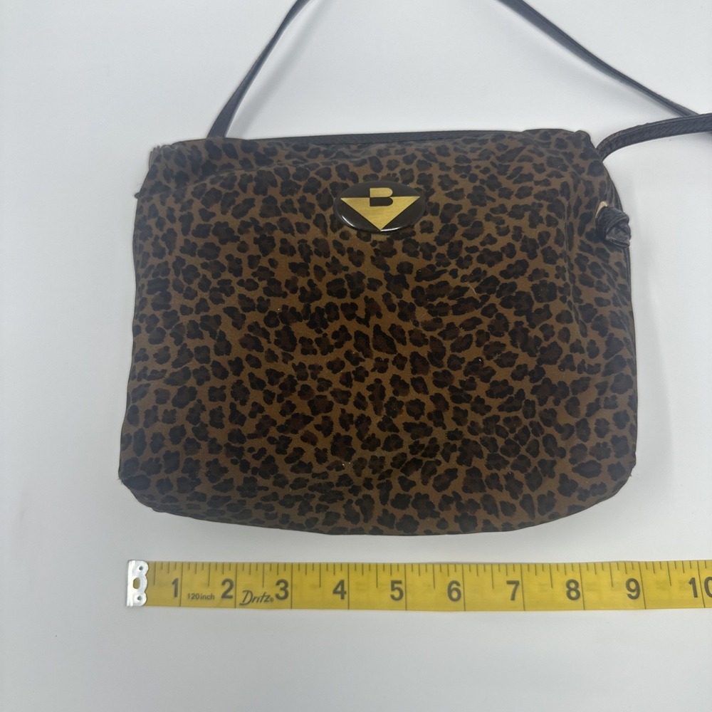 Vintage 1980s Bottega Venetta Crossbody Small Purse - Leopard Cheetah Print - Picture 11 of 12